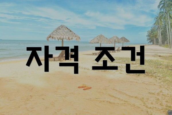 자격 조건