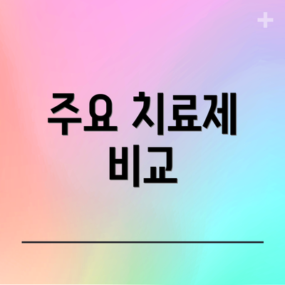 주요 치료제 비교