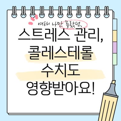 스트레스 관리, 콜레스테롤 수치도 영향받아요!