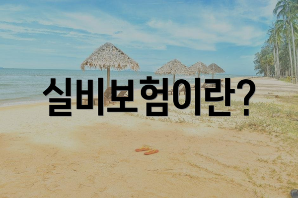 실비보험이란?