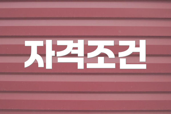 자격조건