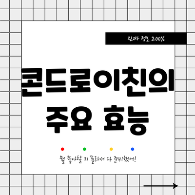 콘드로이친의 주요 효능