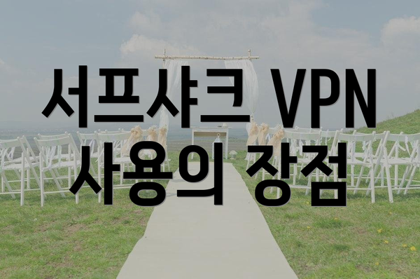 서프샤크 VPN 사용의 장점