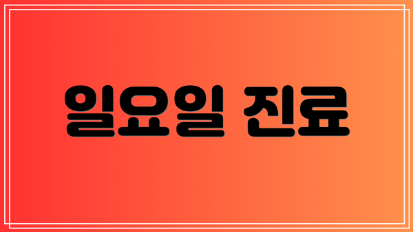 일요일 진료
