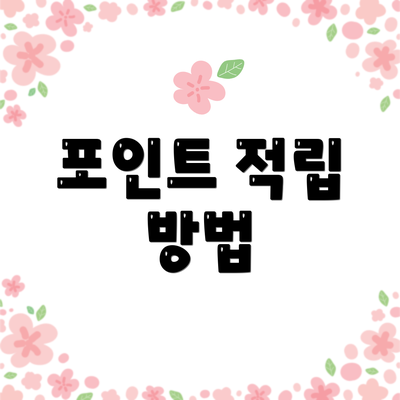 포인트 적립 방법
