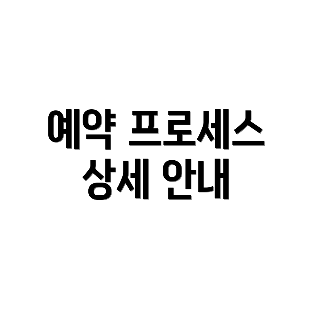 예약 프로세스 상세 안내