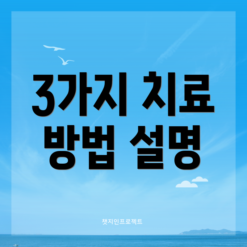 3가지 치료 방법 설명