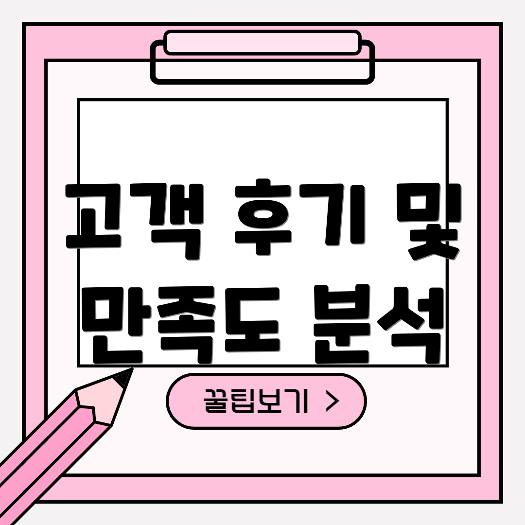 고객 후기 및 만족도 분석
