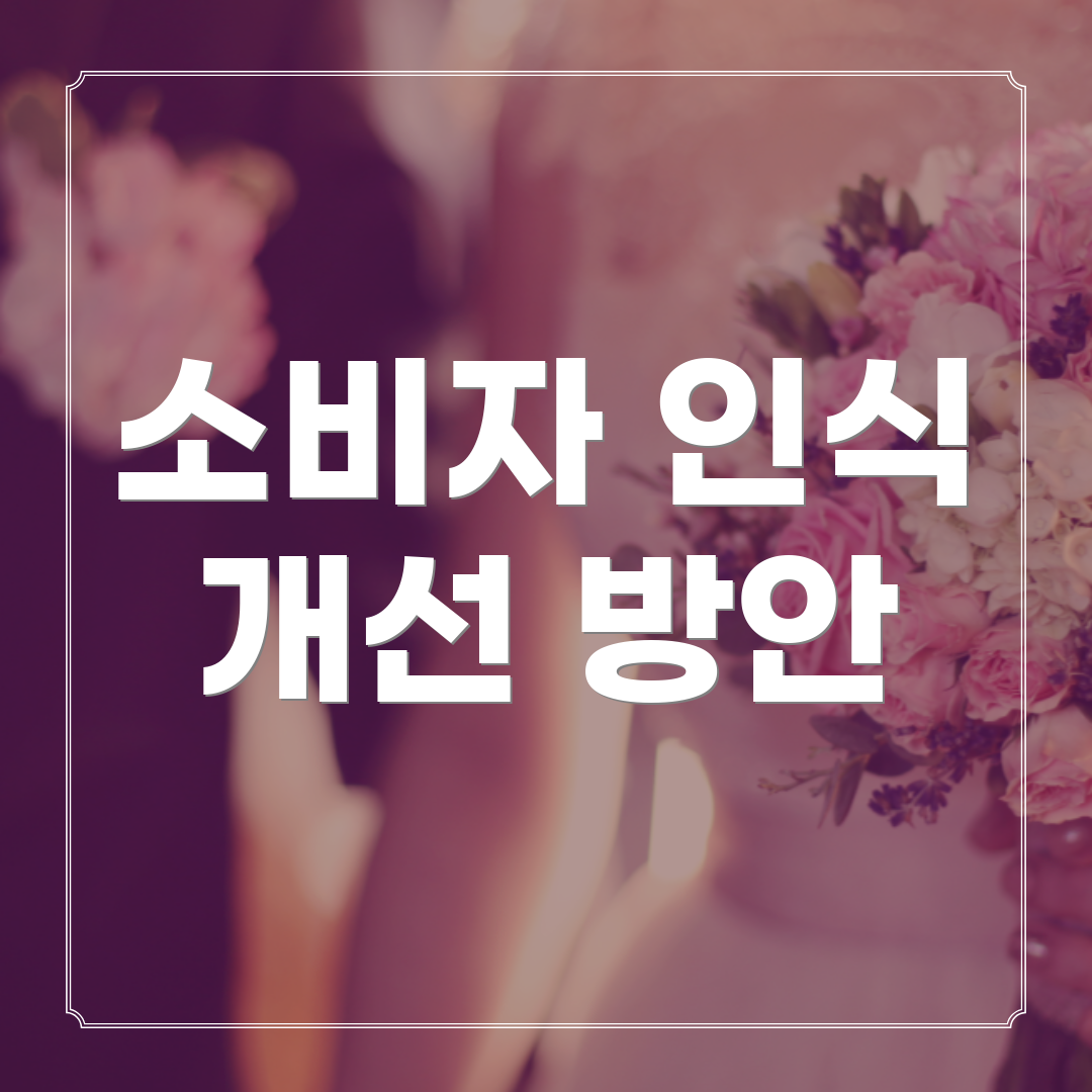 소비자 인식 개선 방안