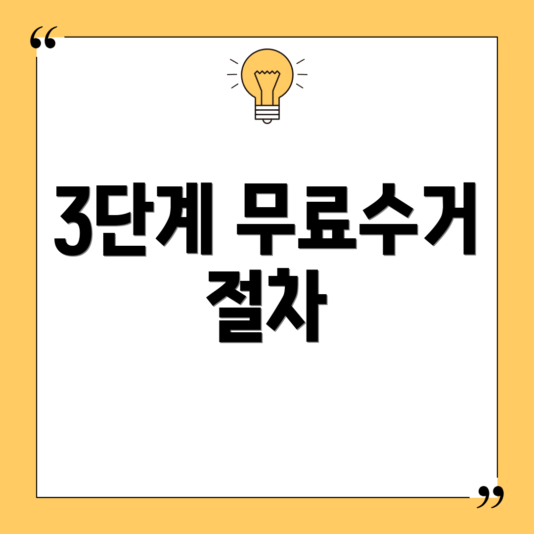 3단계 무료수거 절차