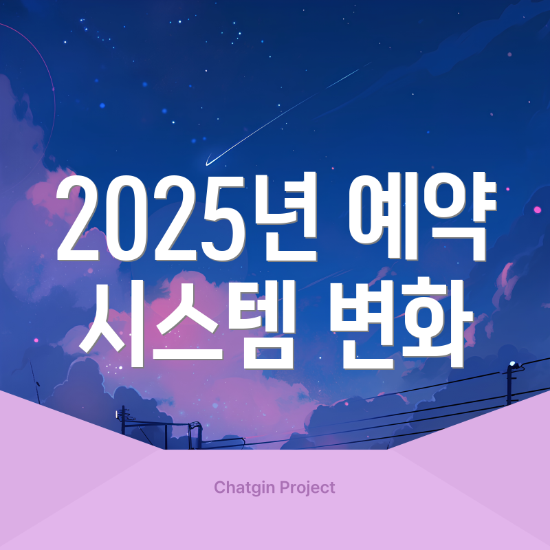 2025년 예약 시스템 변화