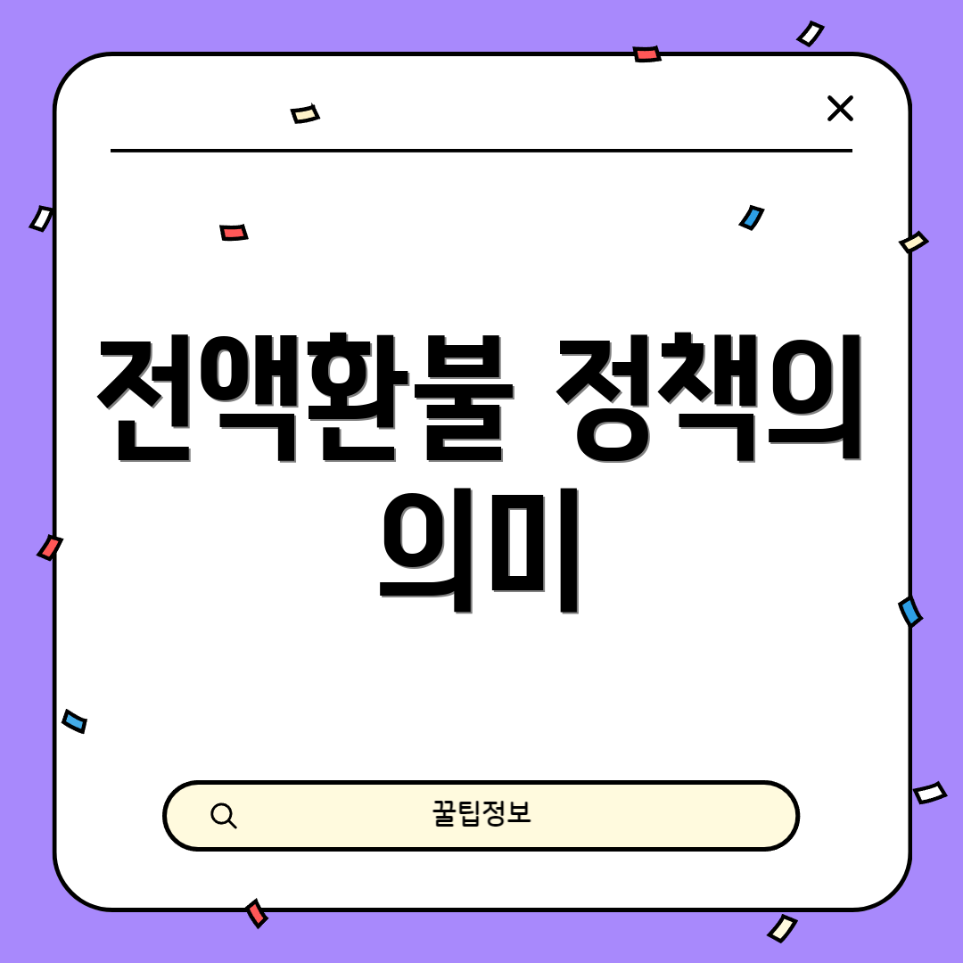 전액환불 정책의 의미