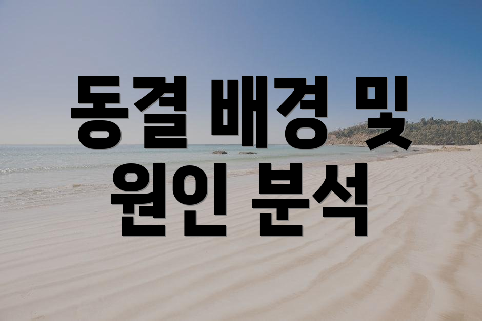 동결 배경 및 원인 분석