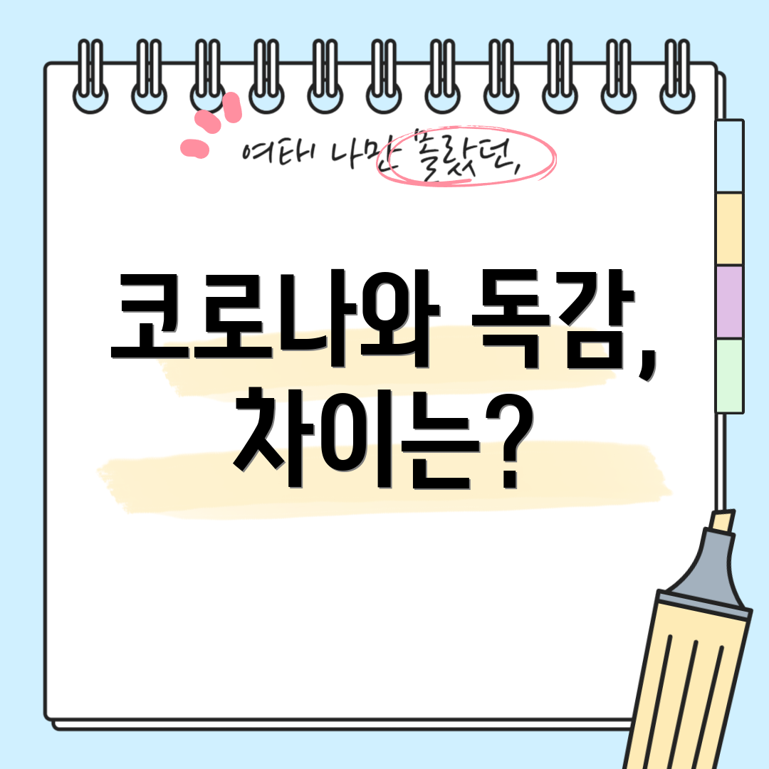 코로나와 독감, 차이는?