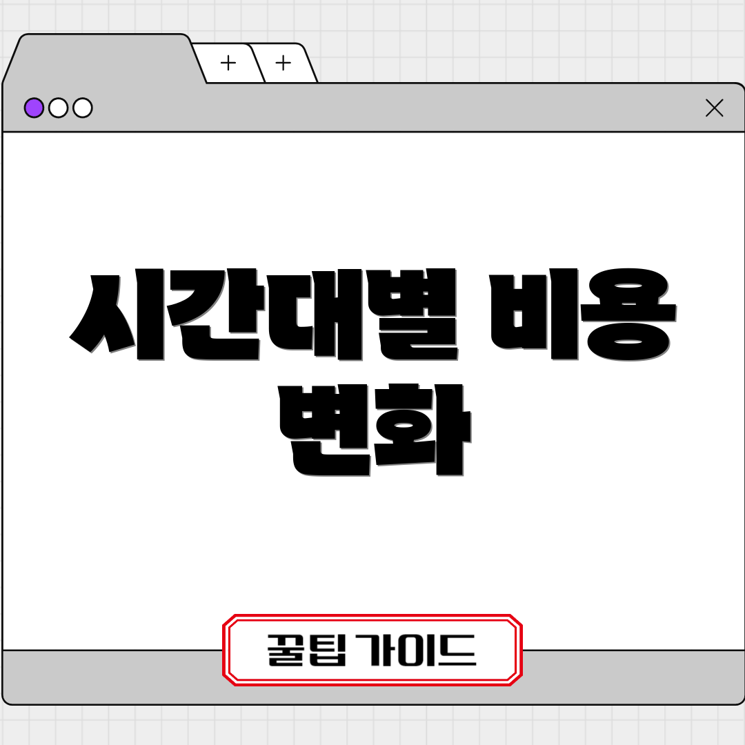 시간대별 비용 변화