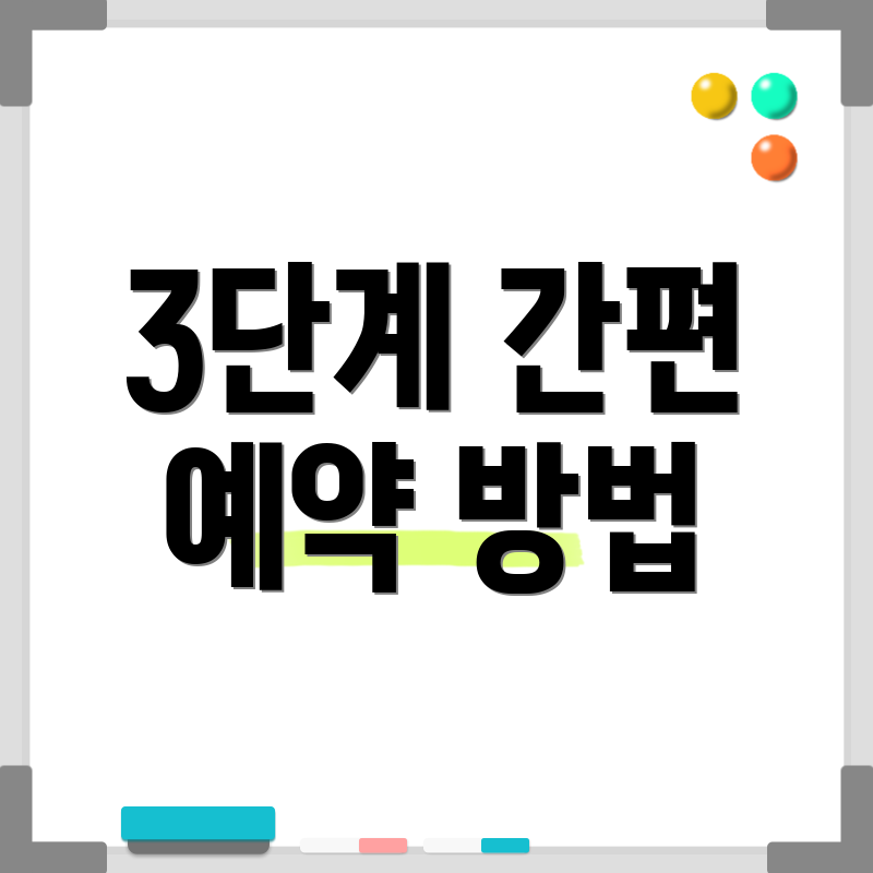 3단계 간편 예약 방법