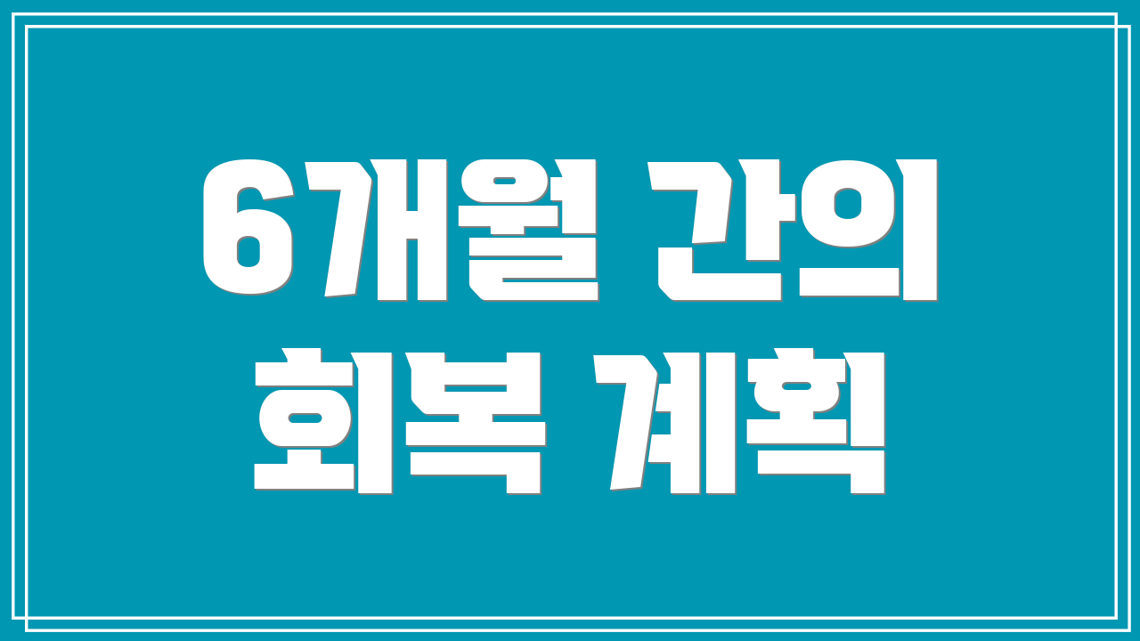 6개월 간의 회복 계획