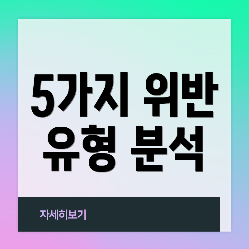 5가지 위반 유형 분석