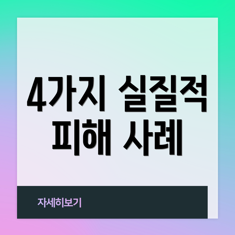 4가지 실질적 피해 사례