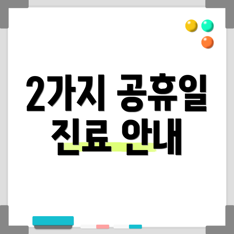 2가지 공휴일 진료 안내