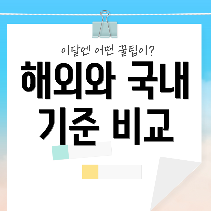 해외와 국내 기준 비교