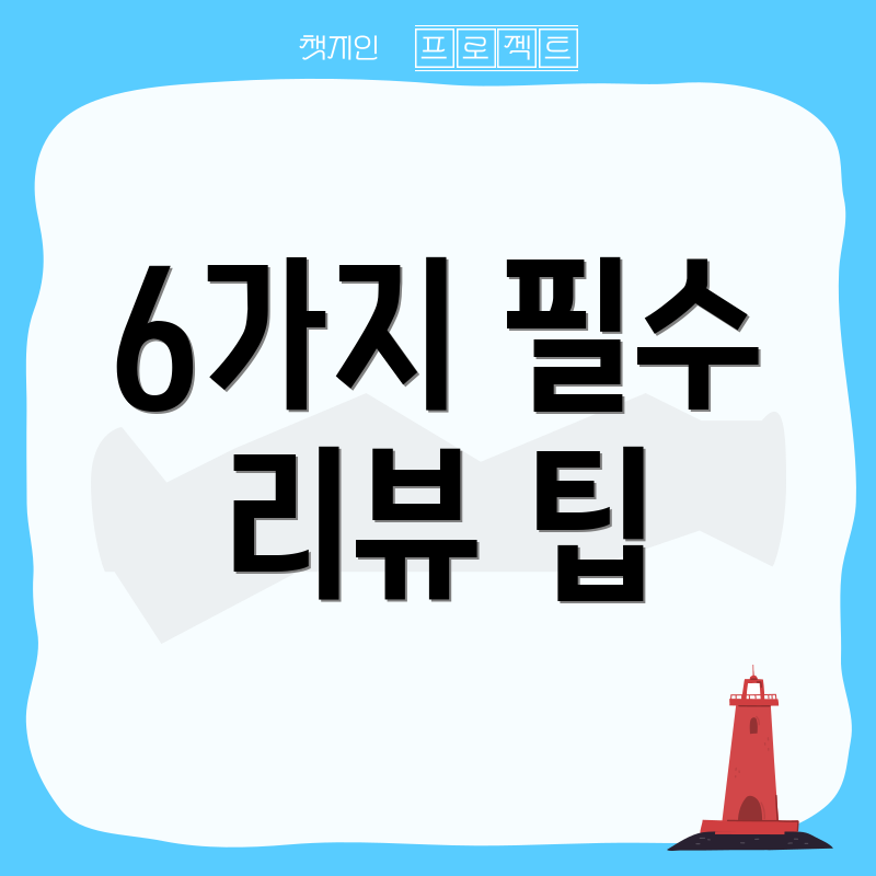 6가지 필수 리뷰 팁
