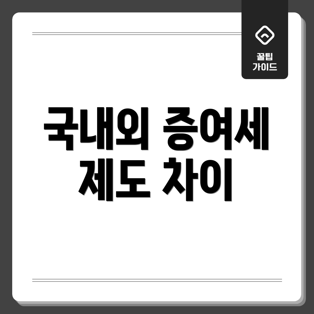 국내외 증여세 제도 차이