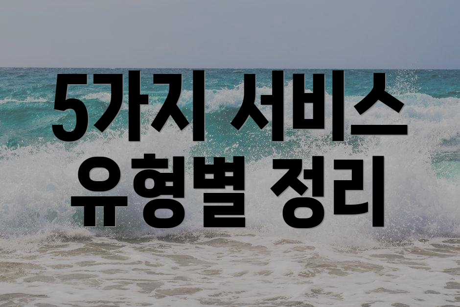 5가지 서비스 유형별 정리