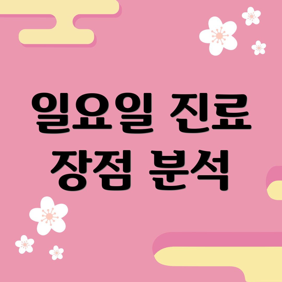 일요일 진료 장점 분석