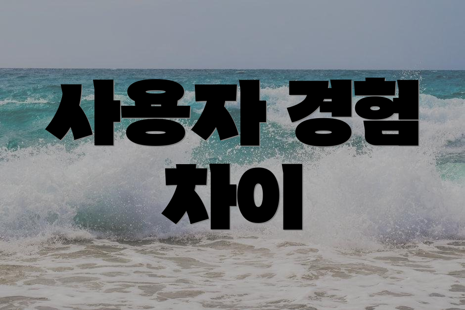 사용자 경험 차이