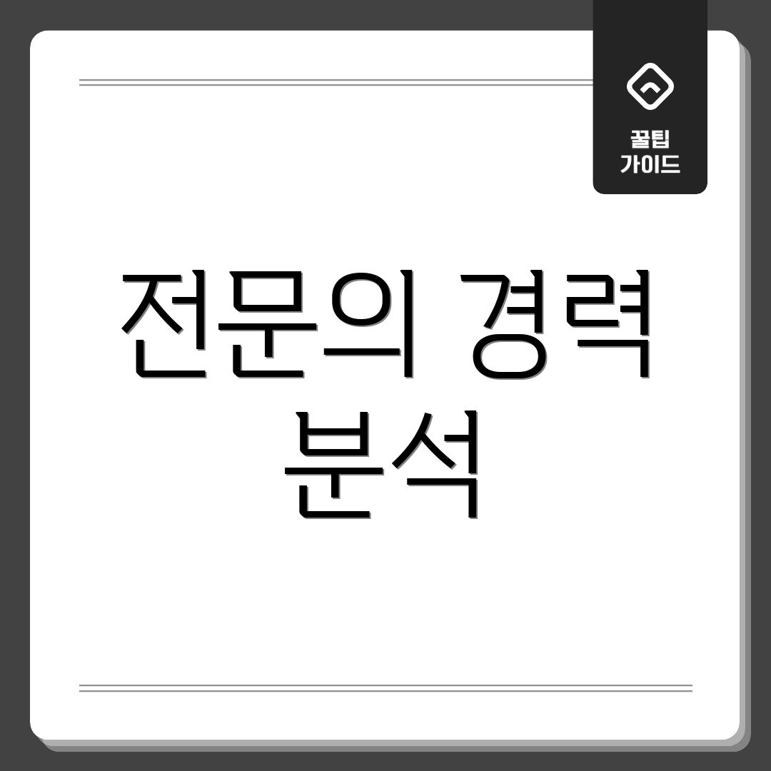 전문의 경력 분석