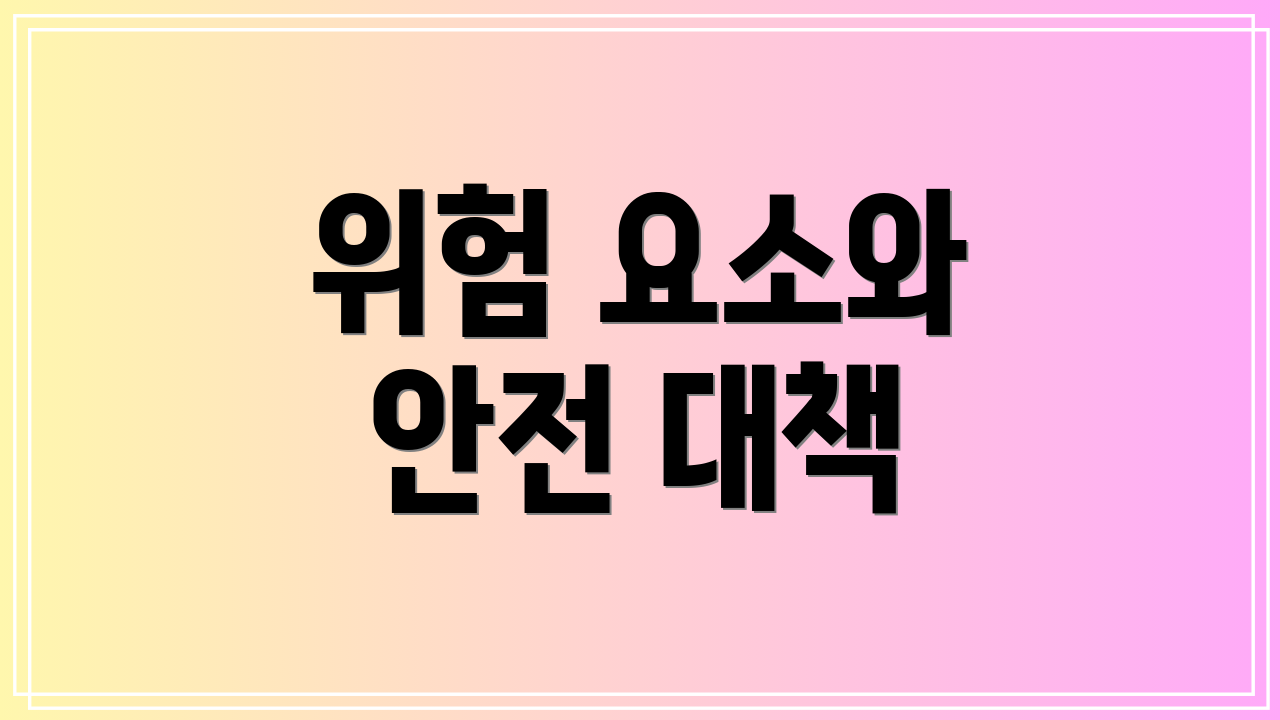 위험 요소와 안전 대책