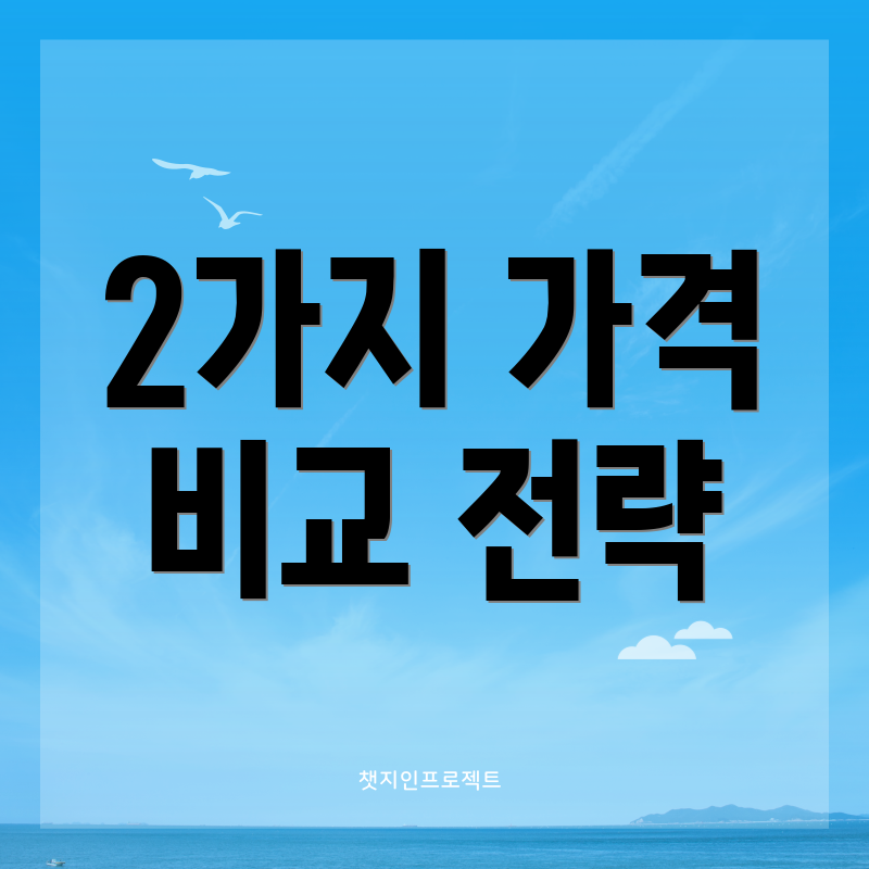 2가지 가격 비교 전략