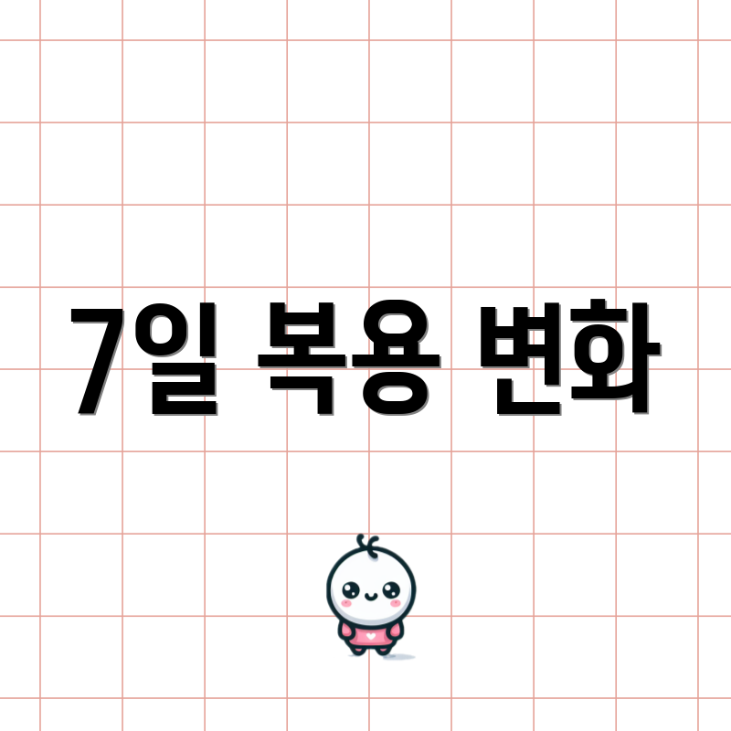 7일 복용 변화