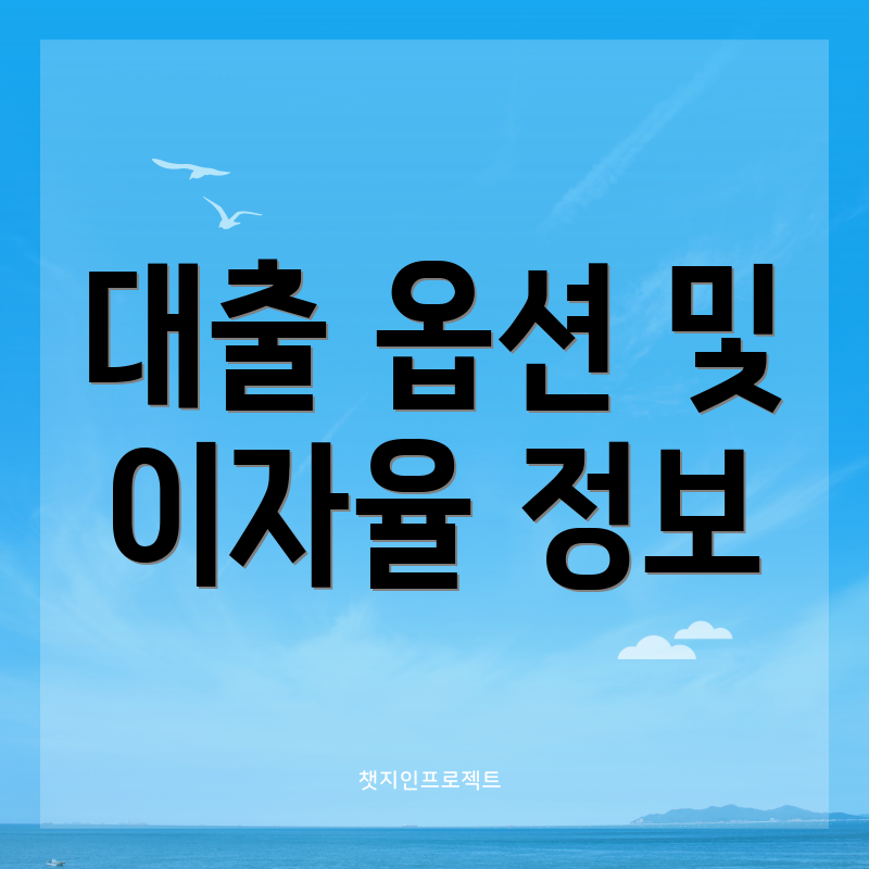 대출 옵션 및 이자율 정보