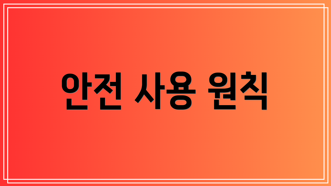 안전 사용 원칙