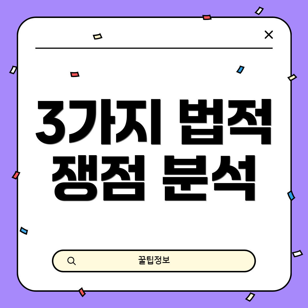 3가지 법적 쟁점 분석