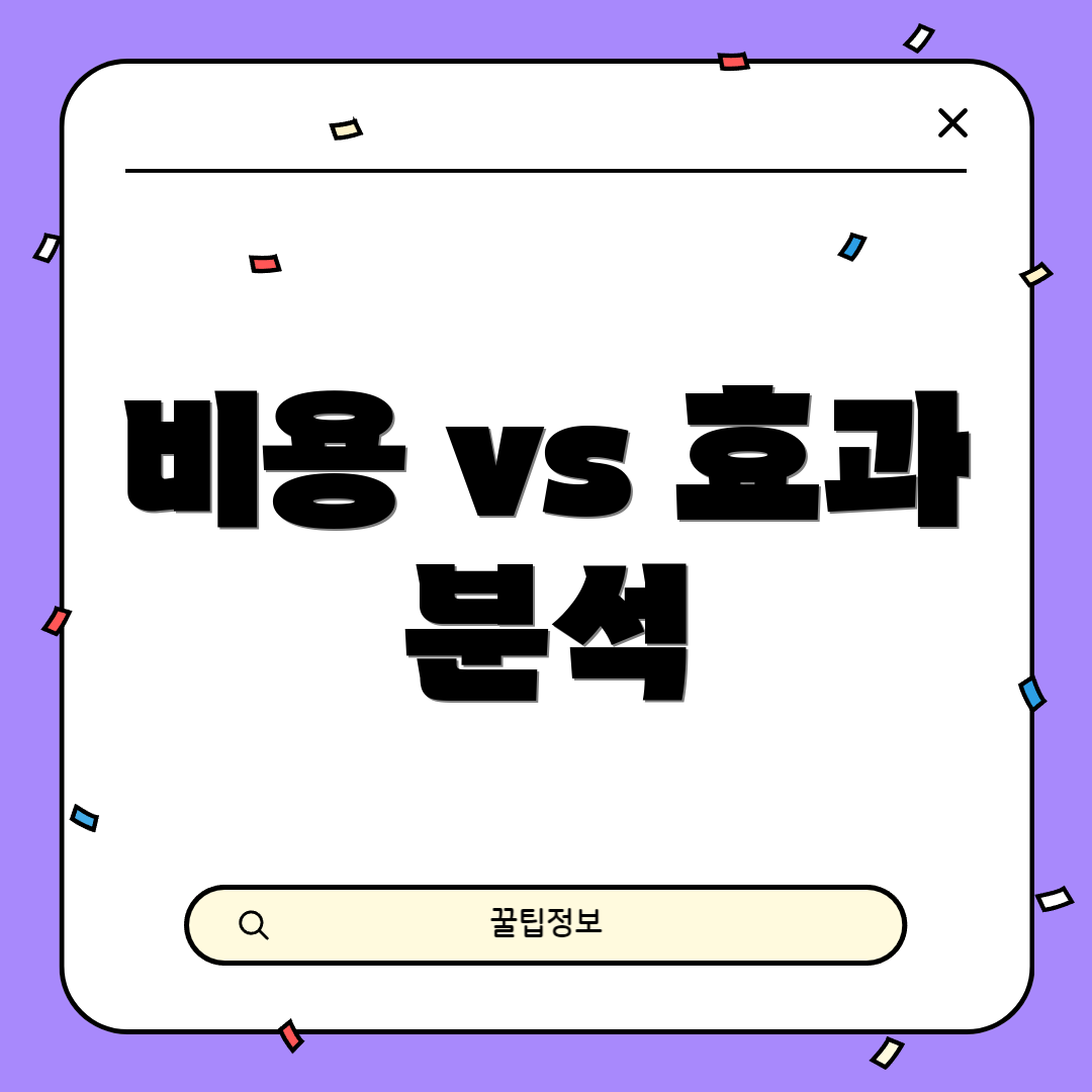비용 vs 효과 분석