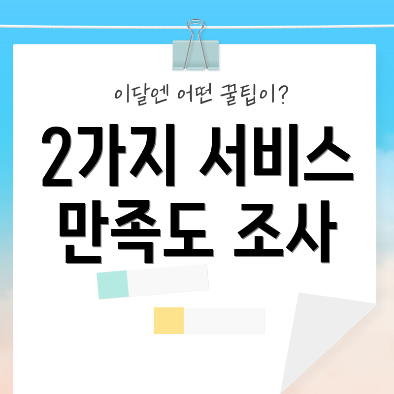 2가지 서비스 만족도 조사
