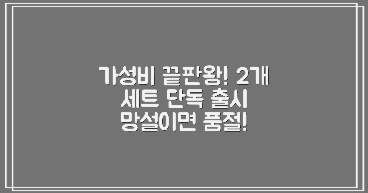2개 구성, 가성비 최고!