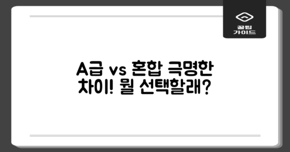 A+급 vs 브랜드혼합