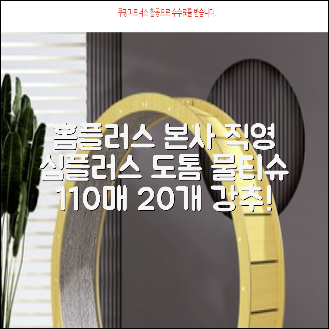 홈플러스 공식 본사 직영 simplus 도톰한 물티슈 캡형 저자극 심플러스 시그니처, 110매입, 20개 추천 리뷰