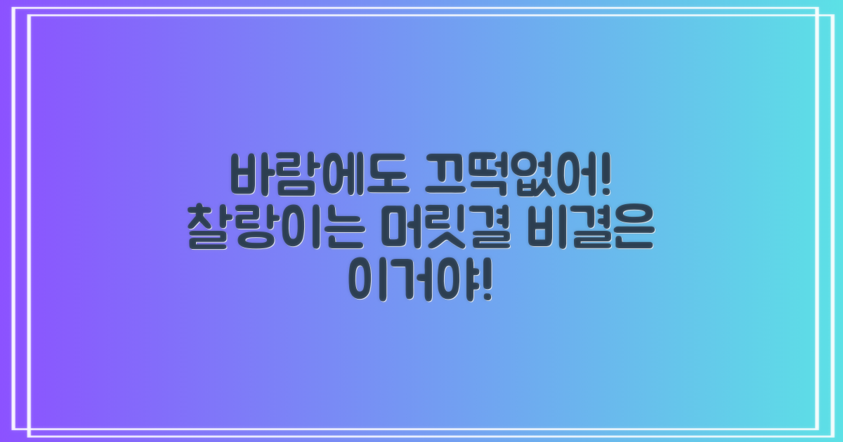 머릿결 흩날림, 이걸로 막으세요