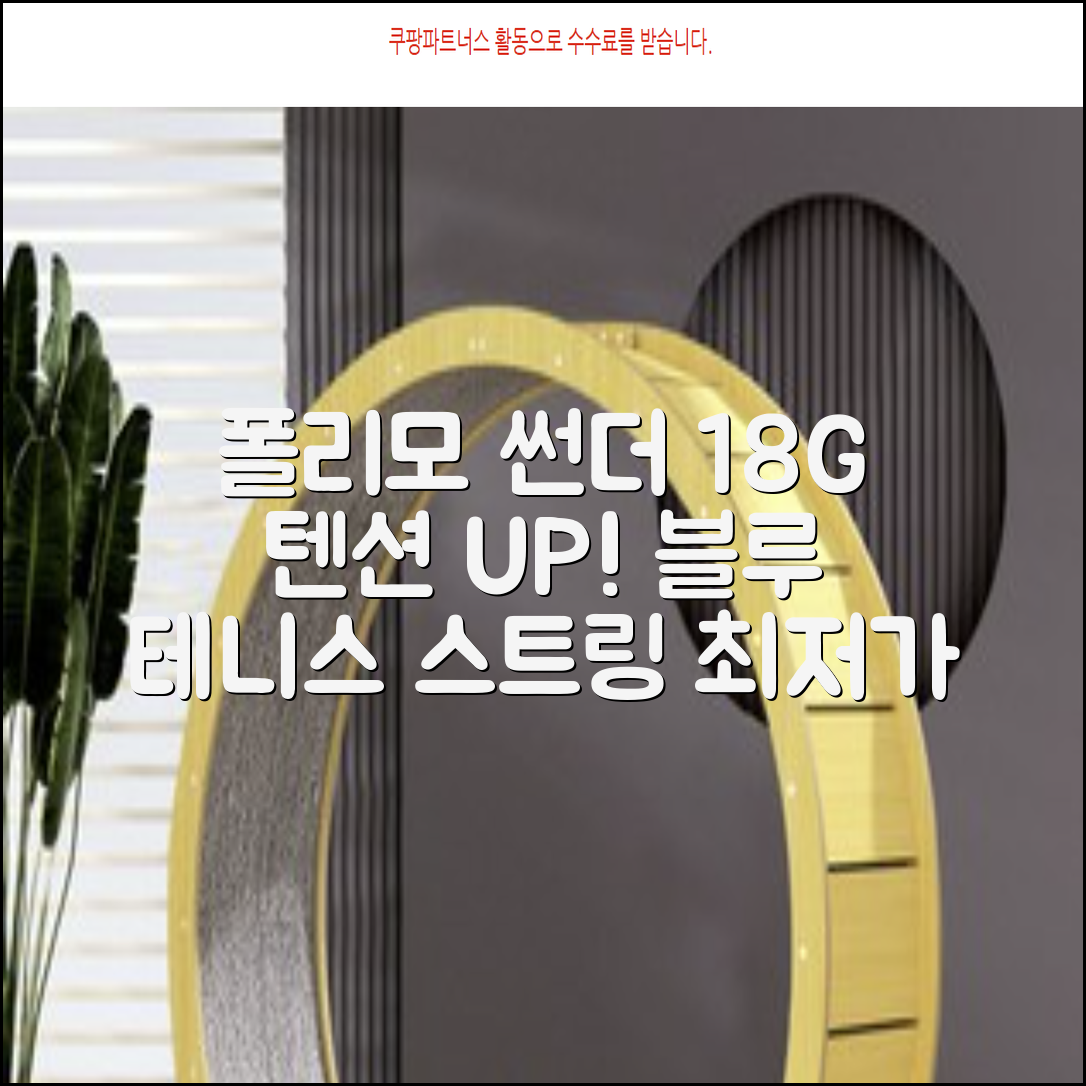 존스 POLYMO THUNDER 18G 십각 테니스 스트링, 블루, 1개 추천 리뷰