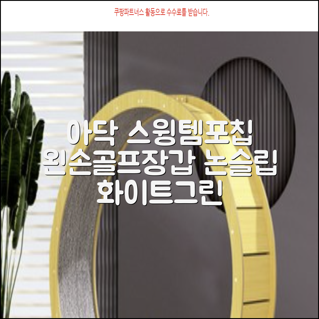 아닥 남성용 스윙템포칩 논슬립 골프장갑 왼손용, 화이트 + 그린, 1개 추천 리뷰