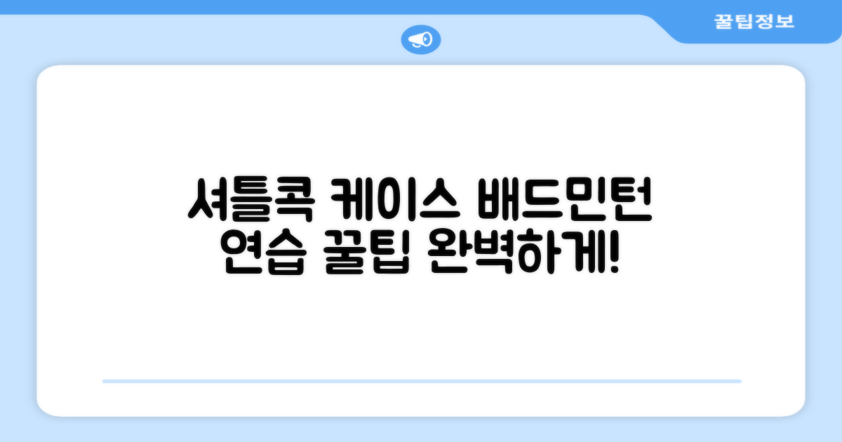 배드민턴 연습, 셔틀콕 케이스로 완벽하게?