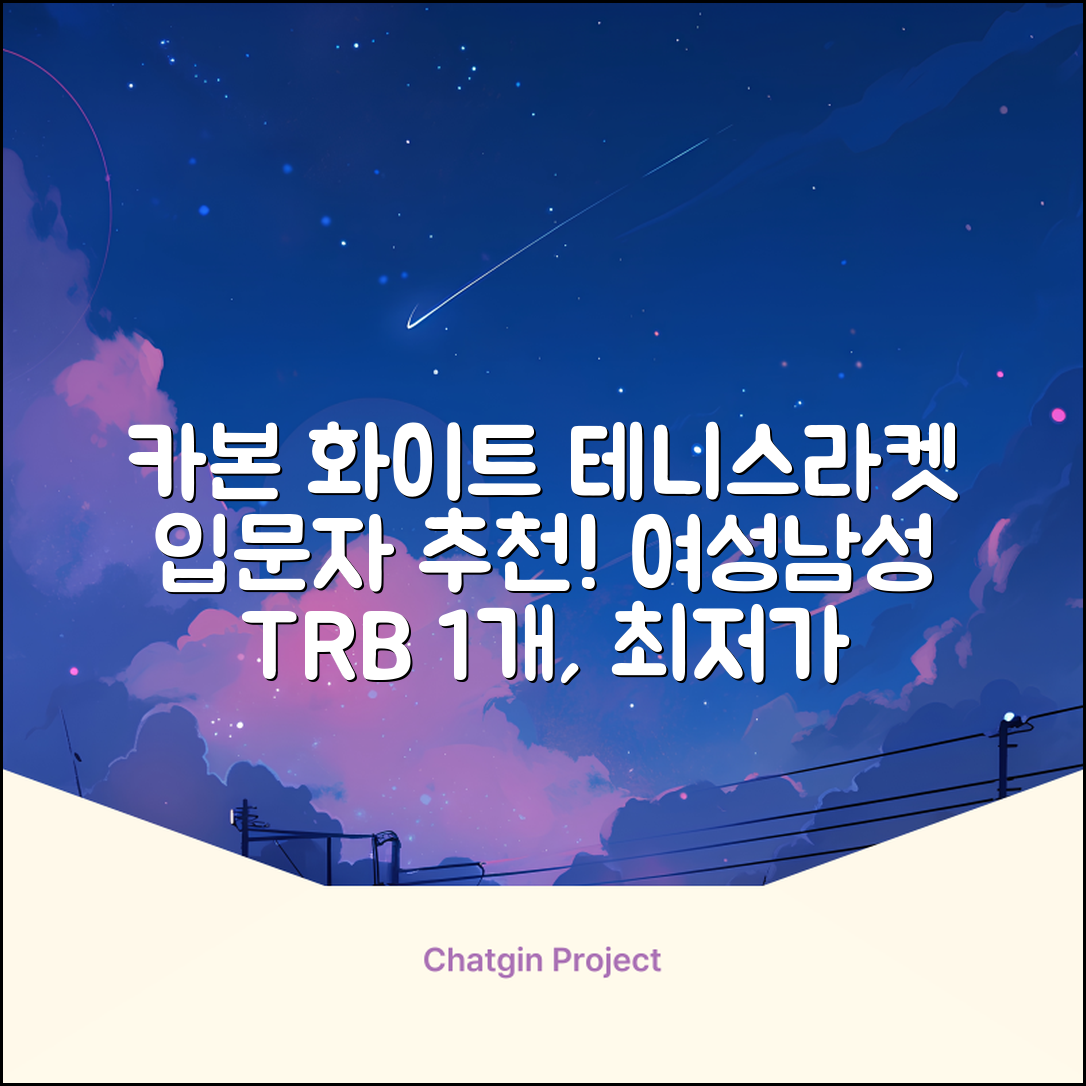 티알비 입문용 테니스라켓 여성 남자, 1개, 카본 화이트 추천 리뷰