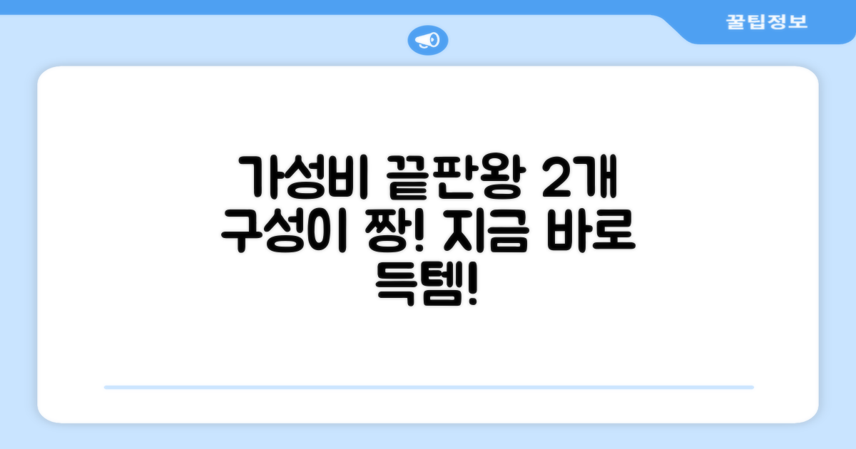 2개 구성, 가성비 최고