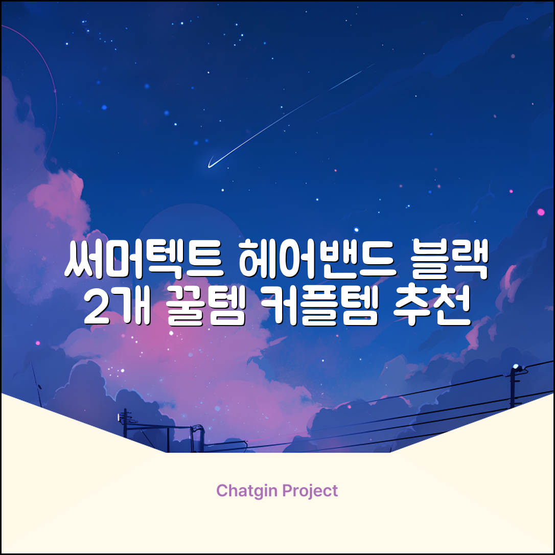 써머텍트 기능성 헤어밴드, 블랙, 2개 추천 리뷰