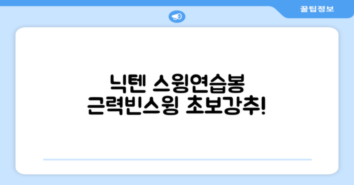 닉텐 배드민턴 스윙연습봉 - 근력강화 및 빈스윙연습, 1개, 스윙연습기 추천 리뷰
